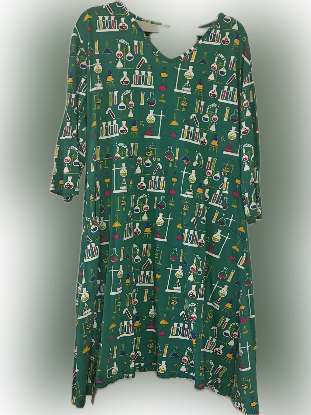 Svaha Green Chemistry Lab Dress 2X with pockets